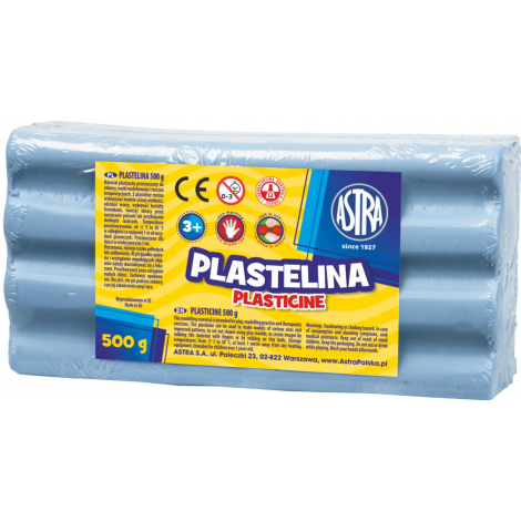 Plastelina Astra, 0.5 kg, niebieska jasna